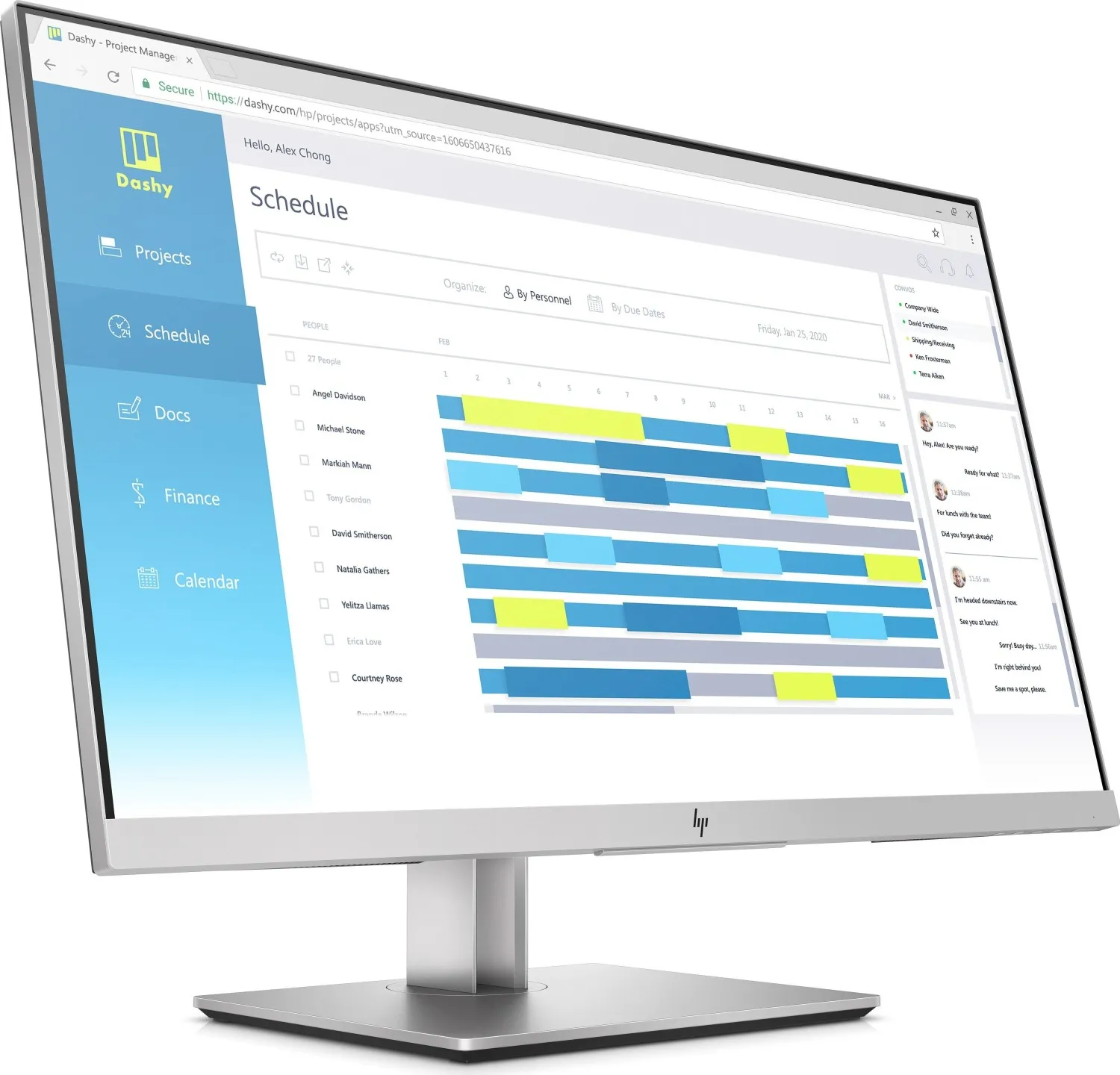HP EliteDisplay E273d Monitor | 27" | Full HD | silber