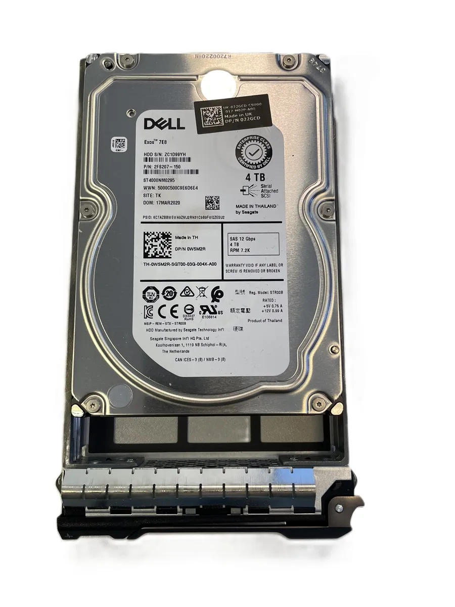 Dell 4TB HDD Server-Festplatte | 3.5" | 7,2K SAS | PN: 2FS207-150 | inkl. Tray