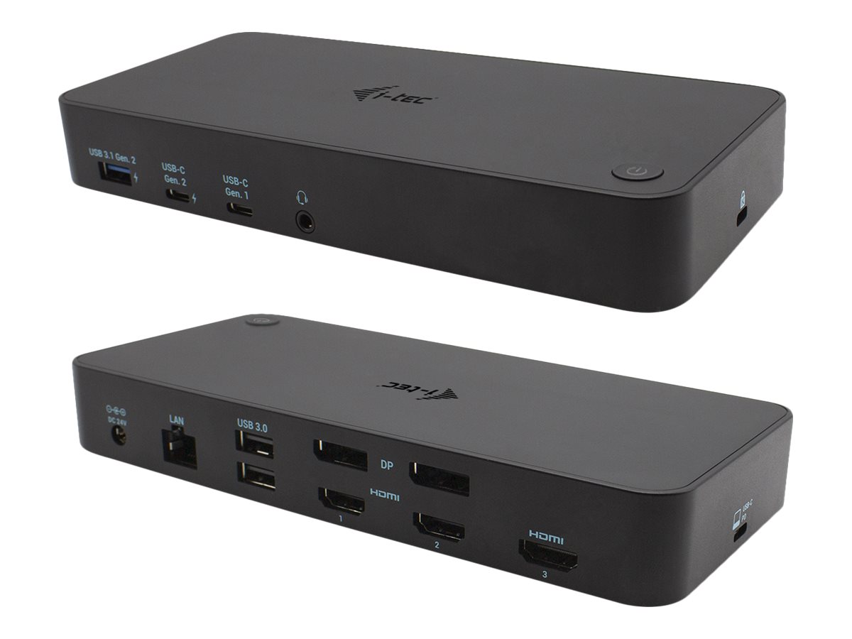i-tec USB-C/Thunderbolt 3 Triple 4K Dockingstation | 2x DisplayPort 3x HDMI | ohne Netzteil