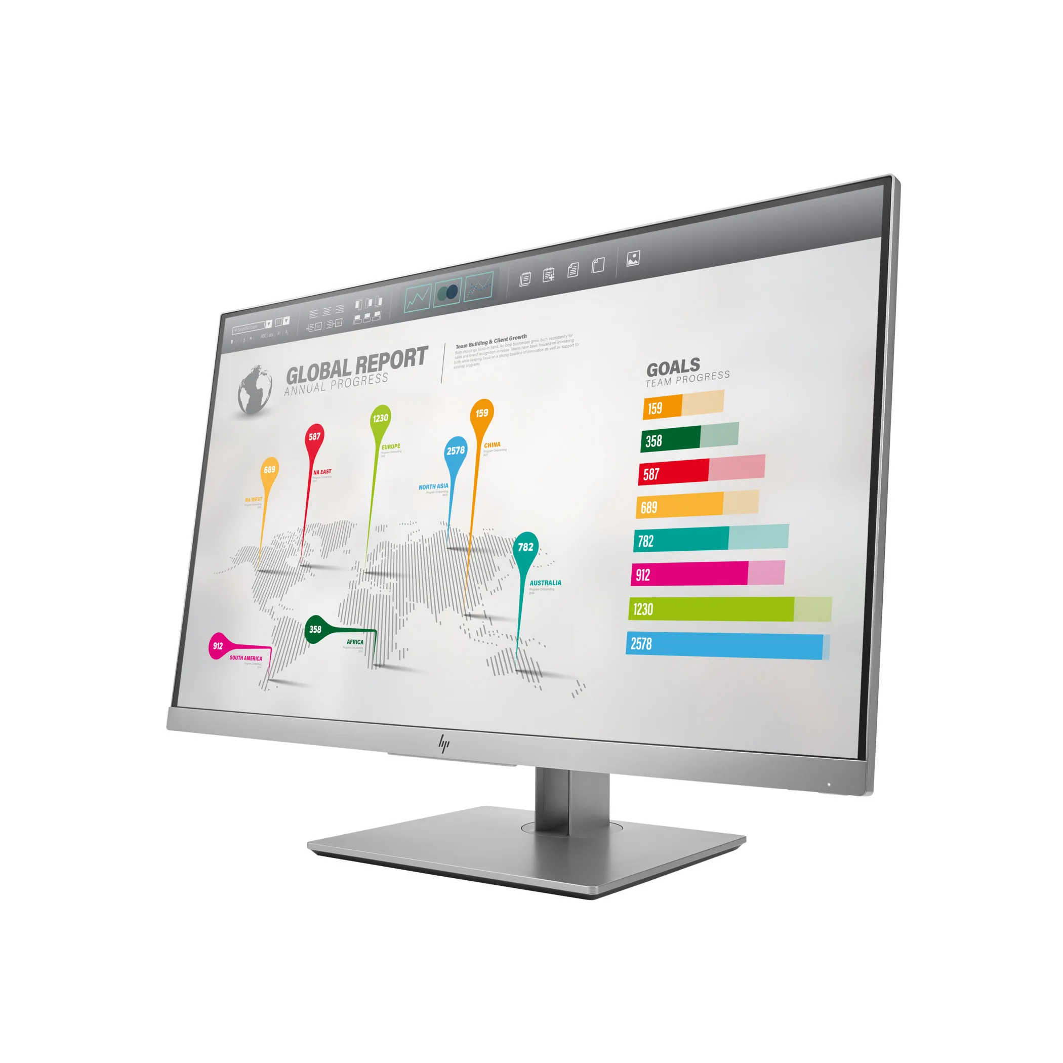 HP EliteDisplay E273q Monitor | 27" | QHD | HDMI DisplayPort VGA | Silber
