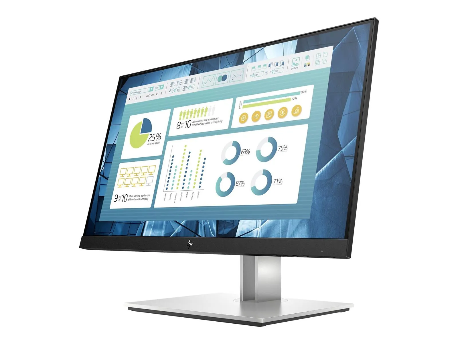 HP E22 G4 Monitor | 22" | Full HD | HDMI | DisplayPort | schwarz