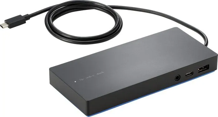Moderne HP USB-C Dockingstation mit mehreren Anschlussmöglichkeiten
