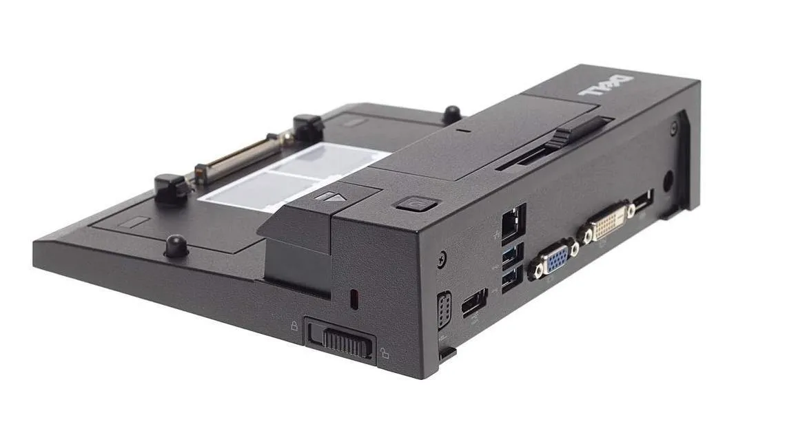 Dell Dockingstation mit Video-, Netzwerk- und USB-Anschlüssen für Büro-Setups