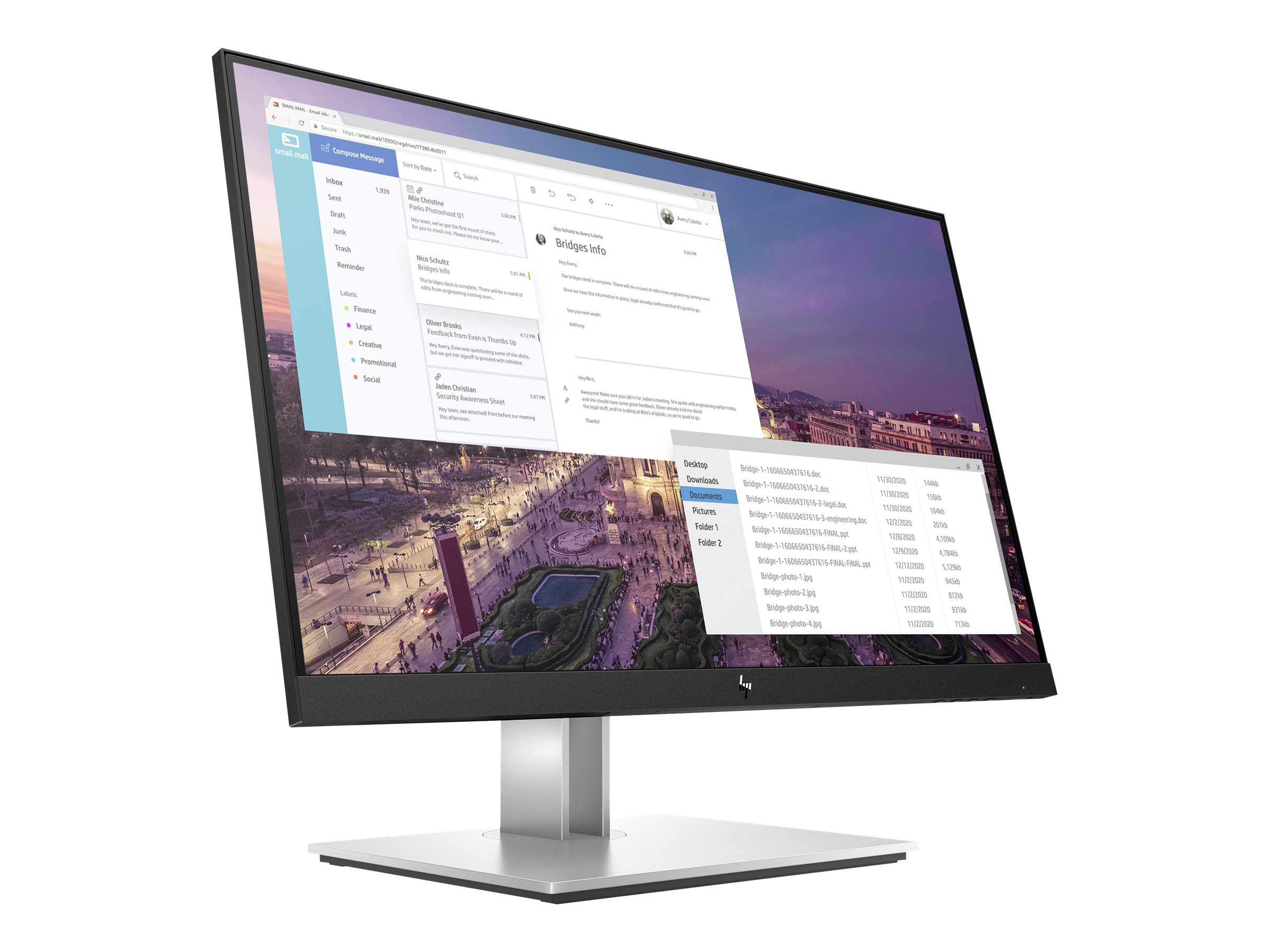 HP EliteDisplay E23 G4 | 23" | Full HD | DisplayPort HDMI VGA | schwarz/silber