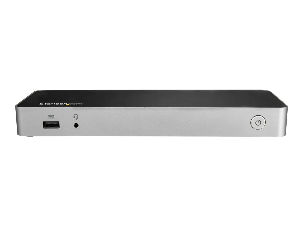 StarTech USB-C Dockingstation in Frontansicht mit USB Anschluss und Power-Taste