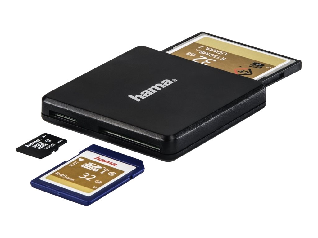 Hama USB 3.0 Multi-Card Reader | Kartenleser (CF I, SD, microSD, MMCplus, SDHC, microSDHC, SDXC, microSDXC)
