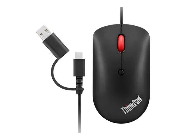 Lenovo ThinkPad USB-C Kompaktmaus | Kabelgebunden | rechts- und linkshändig | Schwarz