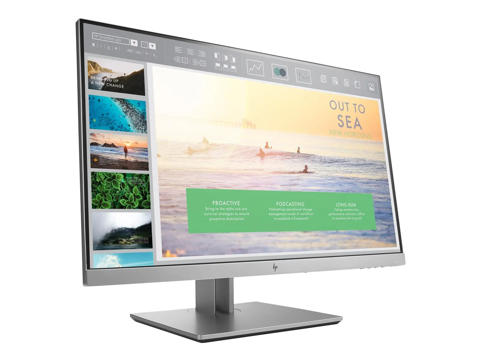 HP EliteDisplay E233 Monitor | 23" | FHD | silber