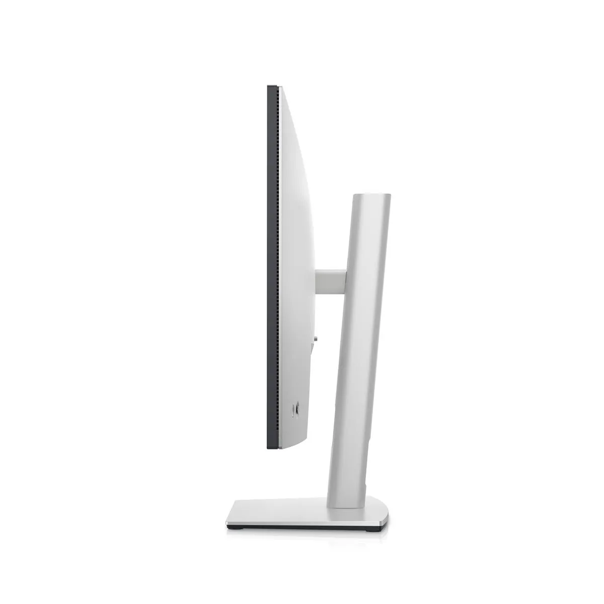 Dell UltraSharp U2722D Monitor von der Seite mit schlankem Design und Standfuß.