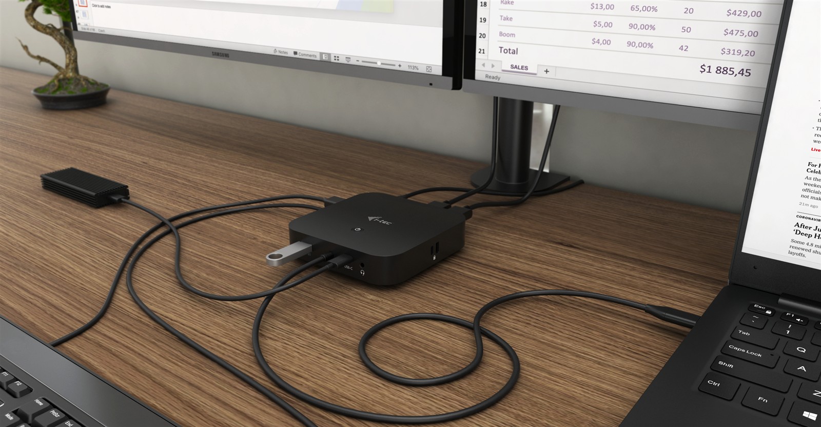 i-tec USB-C Dockingstation | 4K HDMI 4K DisplayPort | inkl. 112 Watt Netzteil