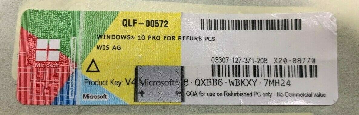 Microsoft Windows 10 Pro 32/64 Bit Lizenz COA Lizenzaufkleber