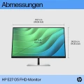 HP EliteDisplay E27 G5 | 27" | Full HD | HDMI DisplayPort | schwarz/silber - ohne Standfuß