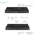 Toshiba Dynabook USB-C Docking Station | HDMI DP VGA | ohne Netzteil