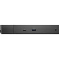 Frontansicht der Dell WD19DCS K20A Dockingstation mit USB-C-Anschluss, USB-A-Anschluss und 3,5 mm Audioanschluss