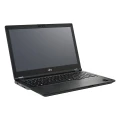 Fujitsu Lifebook E5510 | 15.6" | Intel Core i5-10210U | 16GB RAM | 512GB SSD | Full HD | Win 10 Pro | DE Fujitsu Lifebook E5510 Laptop in Schwarz, leicht geöffnet in linker Seitenansicht mit sichtbarer Tastatur und Display