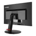 Lenovo ThinkVision T24i-10 Monitor in schräger Rückansicht von hinten rechts, mit schwarzem Standfuß und sichtbarem Lenovo-Logo
