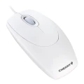 Ergonomisch geformte PC-Maus von Cherry mit glatter Oberfläche und silbernem Scrollrad