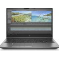 Frontansicht eines grauen HP Laptops mit geöffneter Videobearbeitungssoftware und geteiltem Bildschirm