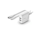 Belkin BoostCharge | 24 Watt Netzteil | 2 Ausgabeanschlussstellen | USB-A