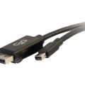 2m Adapterkabel Mini-DisplayPort auf DisplayPort | Schwarz | DisplayPort-Kabel - Mini DisplayPort