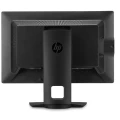 HP Z24i Monitor | 24" | WUXGA | Schwarz | Stärkere Gebrauchsspuren Rückseite des HP Z24i Monitors – mit stabiler, höhenverstellbarer Halterung und zentralem HP Logo