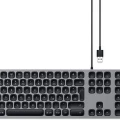 SATECHI USB-Keyboard Aluminium für MAC | Tastatur USB, Space Grau, QWERTZ deutsch