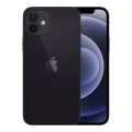 Apple iPhone 12 in Schwarz – Vorder- und Rückseite mit Kamera und Apple-Logo sichtbar