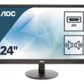 AOC Monitor E2470SWDA LED-Monitor 59,9 cm (23,6") schwarz (VGA, DVI) Full HD