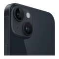 Detailansicht der Kamera-Rückseite eines iPhone 14 in Schwarz mit zwei Linsen