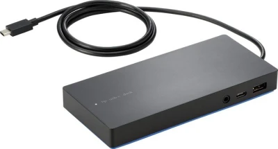 HP Elite Dockingstation mit USB-C Kabel und Frontports für USB und Audio