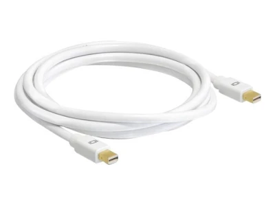 Weißes Mini DisplayPort-zu-Mini DisplayPort-Kabel mit vergoldeten Steckern