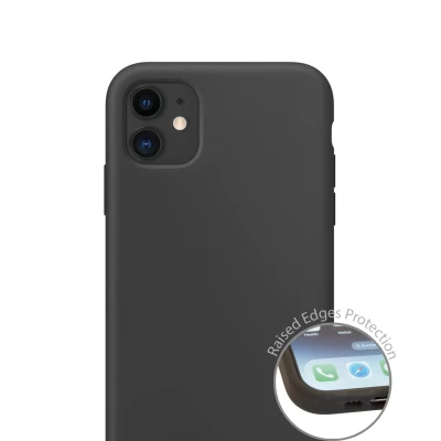 4smarts iPhone 15 Silicone Case | MagSafe Compatible | Schwarz