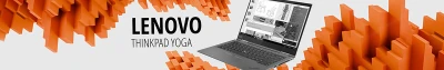 Header-Banner Lenovo ThinkPad Yoga mit dargestellt­em 2-in-1-Notebook