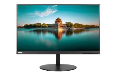 Lenovo ThinkVision P24h-10 Monitor mit WQHD Display und schlankem Design in Frontansicht