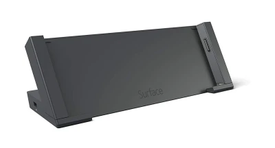 Microsoft Surface Dockingstation in schräger Ansicht mit Aufnahme für Surface Pro Gerät