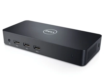 Dell Dock mit USB 3.0 Anschlüssen und Kopfhöreranschluss in Frontansicht