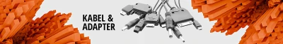 Grafisches Banner für Kabel und Adapter mit unterschiedlichen Steckverbindungen