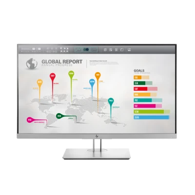 HP EliteDisplay E273q Monitor | 27" | QHD | HDMI DisplayPort VGA | Silber