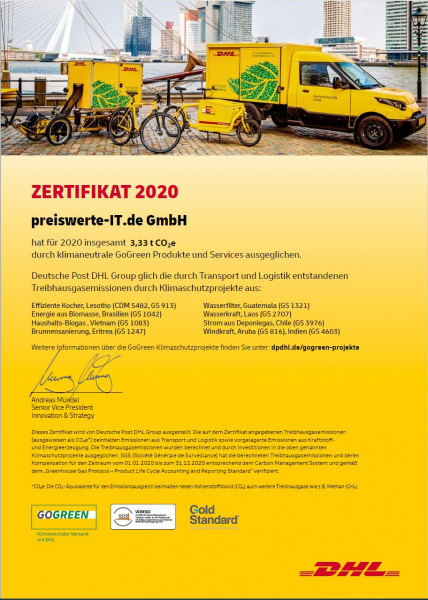 preiswerte-IT.de erhält DHL Klimaschutz-Auszeichnung