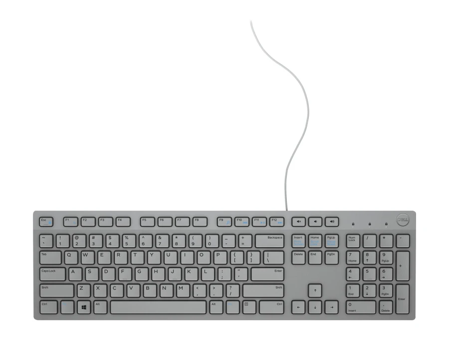 Dell KB216 Tastatur | QWERTZ - deutsch | USB | Handballenauflage | Grau