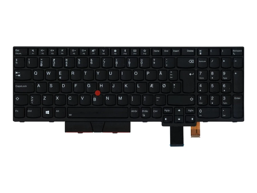 Lenovo ThinkPad Tastatur | Dänisch | QWERTY | Tastaturbeleuchtung | für T570 T580 P51s P52s