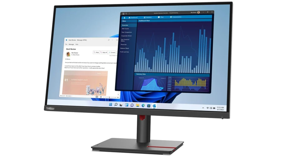 Lenovo ThinkVision T27p-30 | 27" | 4K 3840 x 2160 | HDMI DisplayPort USB-C | Schwarz