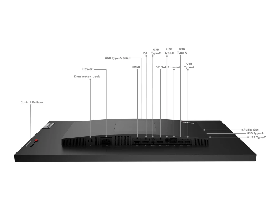 Lenovo ThinkVision P27h-30 | 27" | QHD | HDMI DP USB-C | Schwarz