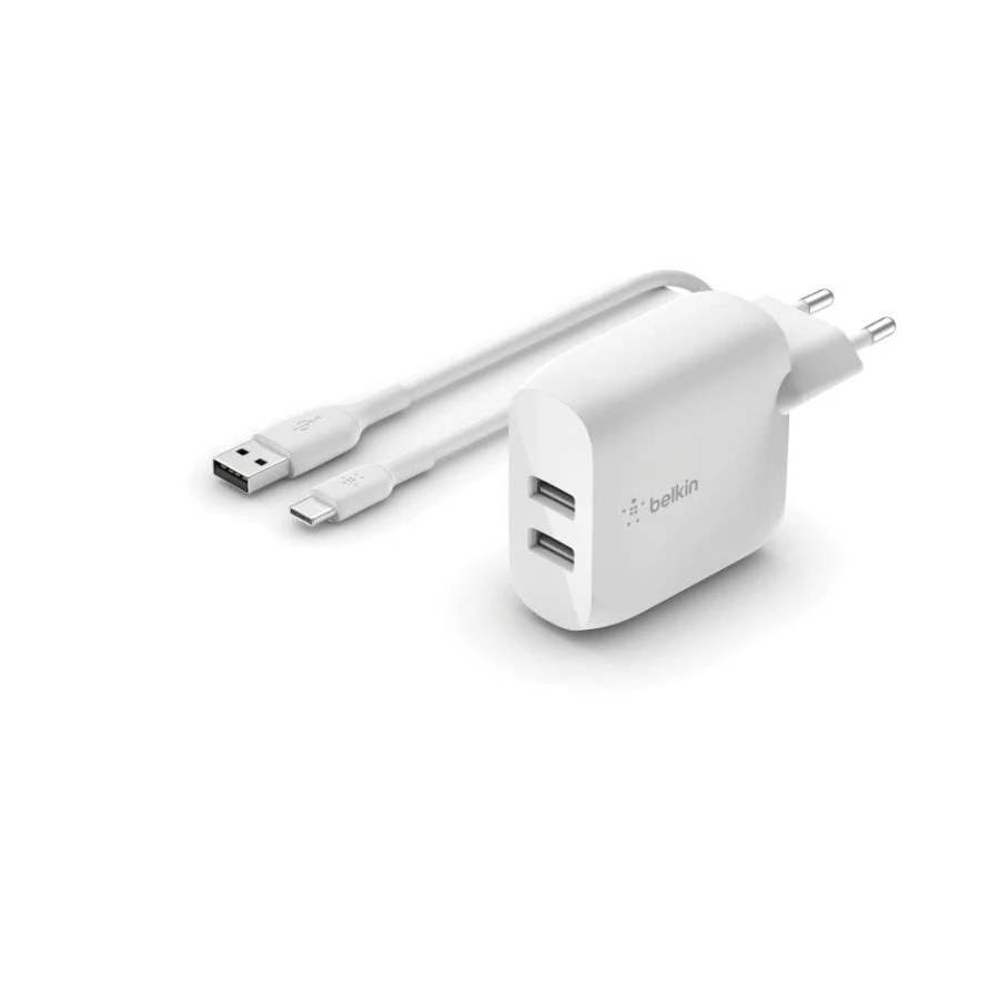 Belkin BoostCharge | 24 Watt Netzteil | 2 Ausgabeanschlussstellen | USB-A
