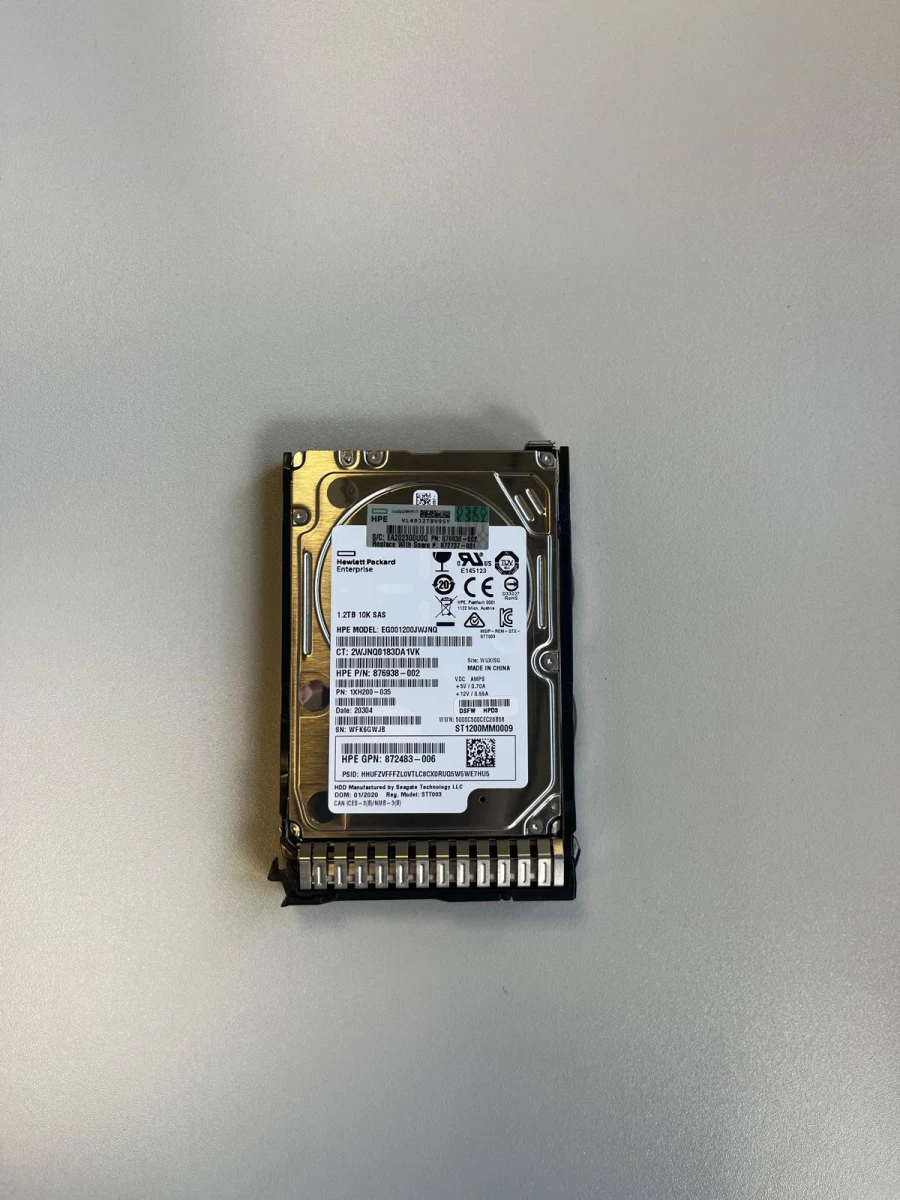 HPE 1.2 TB HDD Server-Festplatte | 2.5" | 10K SAS 12 Gb/s | PN: 876938-002
