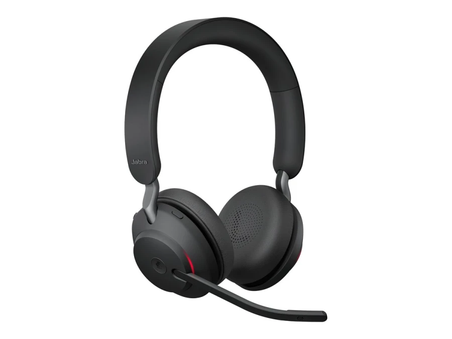 JABRA Evolve2 65 MS Stereo | On-Ear Headset | Bluetooth | USB | Schwarz ohne Bluetooth USB-A Adapter