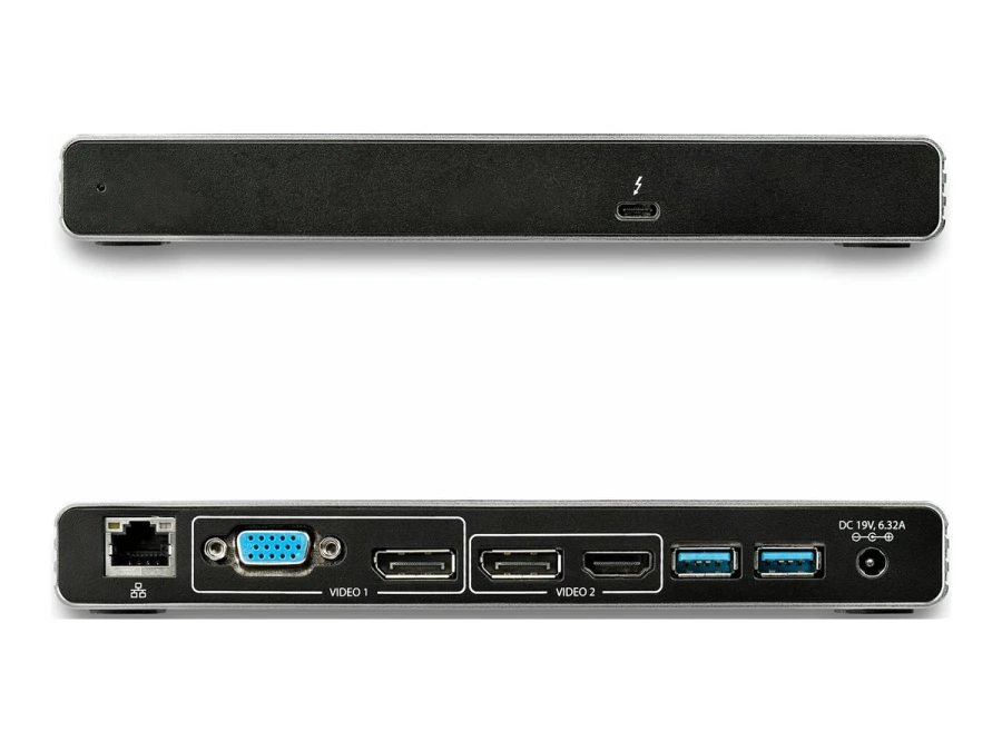 StarTech.com Thunderbolt 3 Dock | Dual Display | HDMI DisplayPort VGA - ohne Netzteil