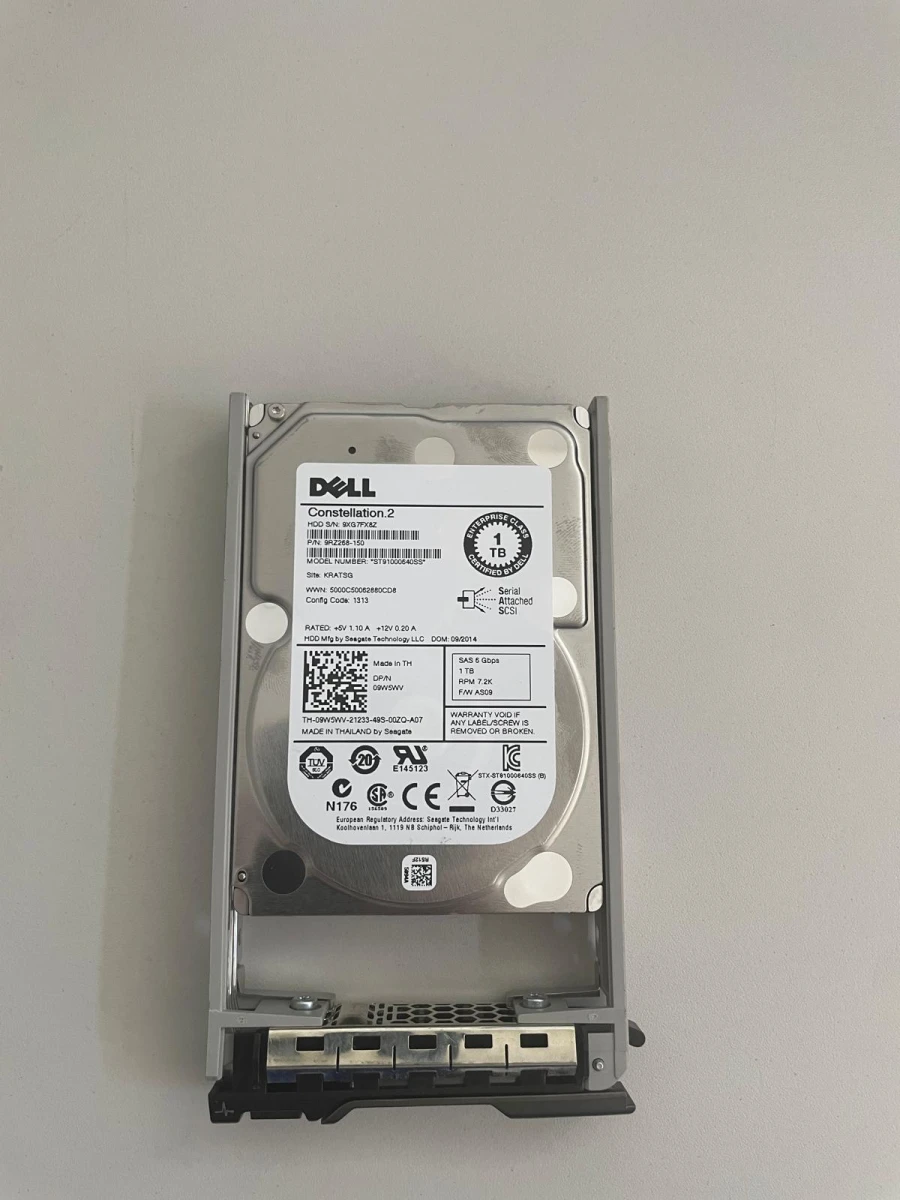 DELL 1 TB HDD Server-Festplatte | 2.5" | 10K SAS 6 Gb/s | PN: 9RZ268-150