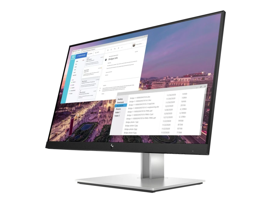 HP EliteDisplay E23 G4 | 23" | Full HD | DisplayPort HDMI VGA | schwarz/silber