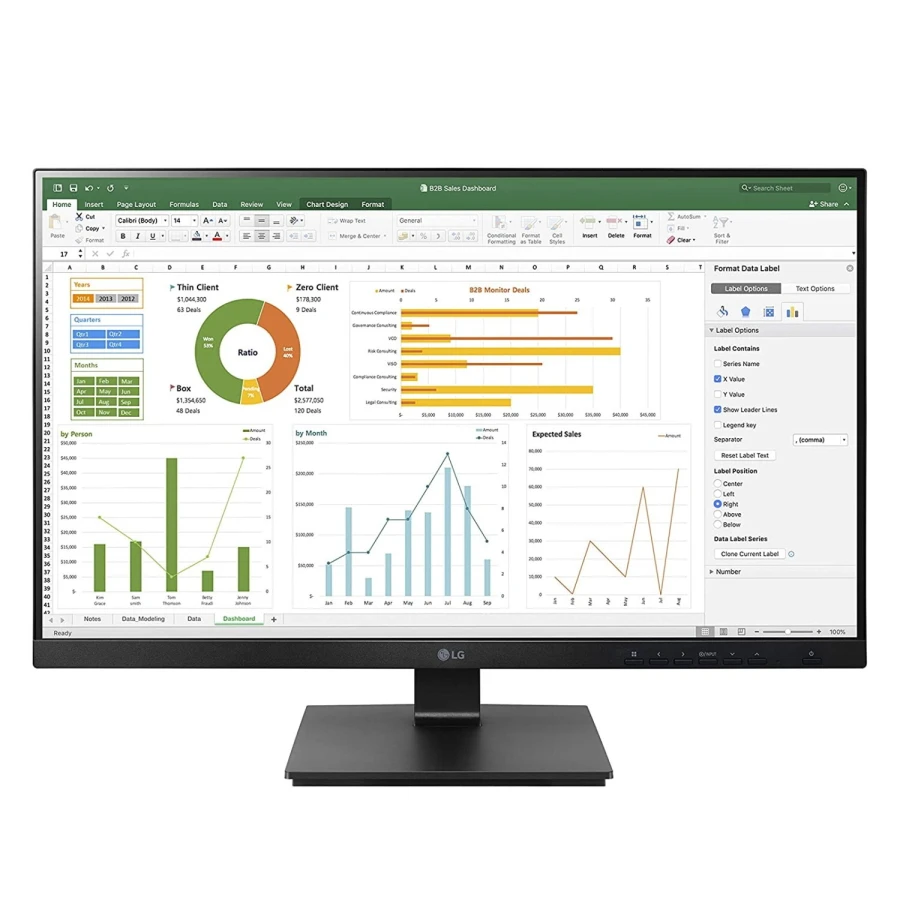 LG 24BN650Y Monitor | 24" | Full HD | IPS LCD | HDMI | DP | Schwarz